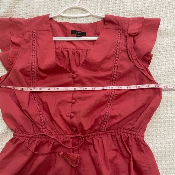 J Crew flutter sleeve blouse - Picture 4 of 5